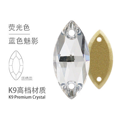 K9 Navette Double Hole Flat Bottom Drill - Manual Perforated Hand Stitch Drill Suitcase Clothing Accessories