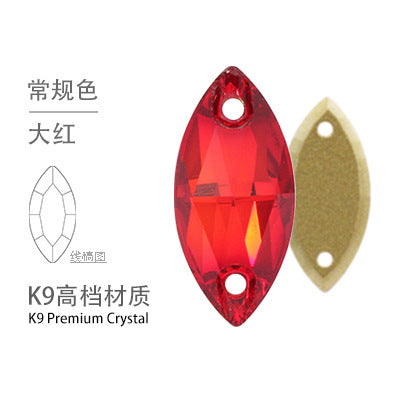 K9 Navette Double Hole Flat Bottom Drill - Manual Perforated Hand Stitch Drill Suitcase Clothing Accessories