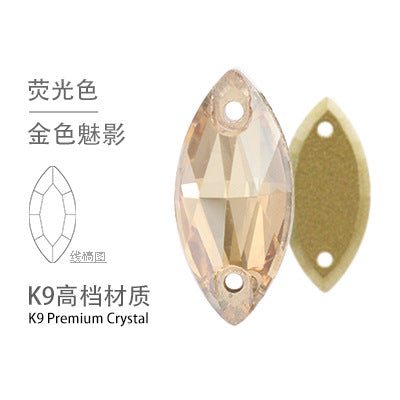 K9 Navette Double Hole Flat Bottom Drill - Manual Perforated Hand Stitch Drill Suitcase Clothing Accessories