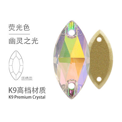 K9 Navette Double Hole Flat Bottom Drill - Manual Perforated Hand Stitch Drill Suitcase Clothing Accessories
