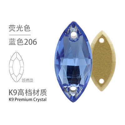 K9 Navette Double Hole Flat Bottom Drill - Manual Perforated Hand Stitch Drill Suitcase Clothing Accessories