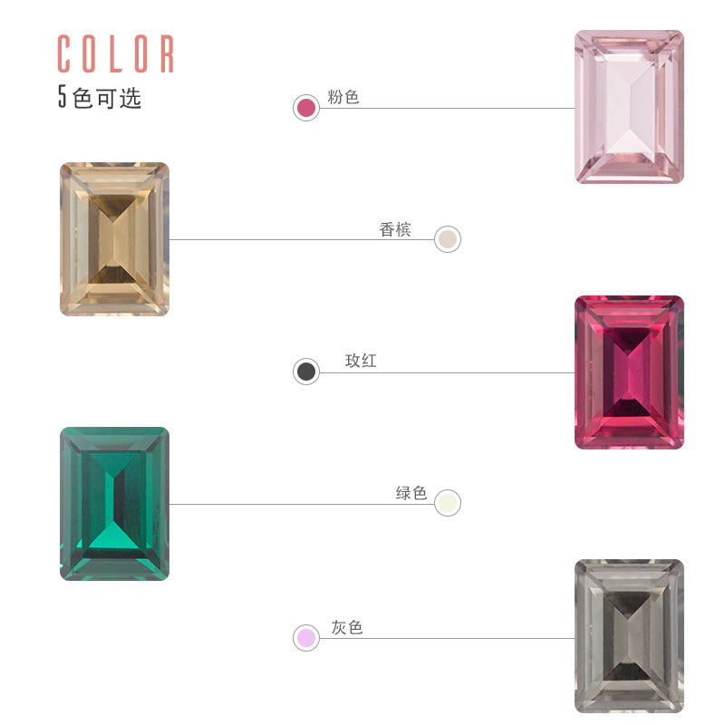 Cross-border new rectangular right-angle drill, special-shaped pointed bottom water rhinestone clothing accessories, diamond-pointed bottom rectangular right-angle diamond