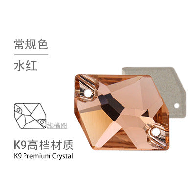 Flat Bottom Double Hole Special-Shaped Diamond - Super Flash AB Color Hand-Stitched Shoe Clothing Accessories