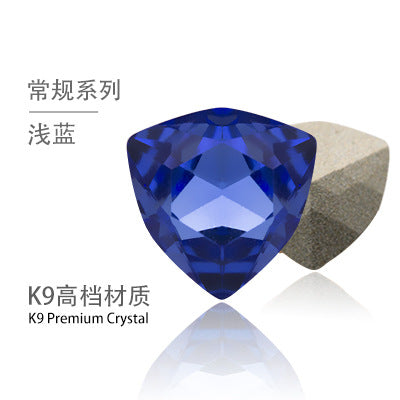 Fat triangle pointed bottom, special-shaped crystal diamond, tiger head glass diamond, clothing, shoes, bags, accessories, accessories, fat triangle rhinestone