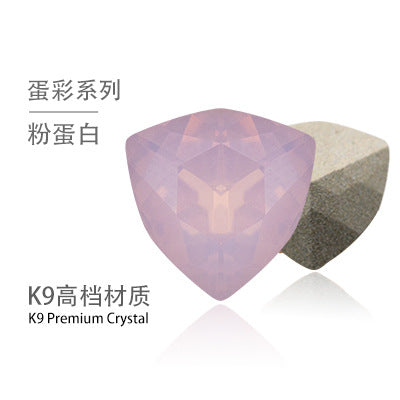Fat triangle pointed bottom, special-shaped crystal diamond, tiger head glass diamond, clothing, shoes, bags, accessories, accessories, fat triangle rhinestone