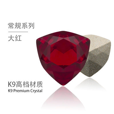 Fat triangle pointed bottom, special-shaped crystal diamond, tiger head glass diamond, clothing, shoes, bags, accessories, accessories, fat triangle rhinestone