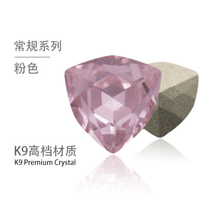 Fat triangle pointed bottom, special-shaped crystal diamond, tiger head glass diamond, clothing, shoes, bags, accessories, accessories, fat triangle rhinestone