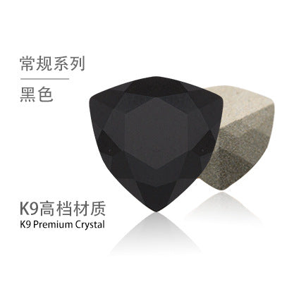 Fat triangle pointed bottom, special-shaped crystal diamond, tiger head glass diamond, clothing, shoes, bags, accessories, accessories, fat triangle rhinestone