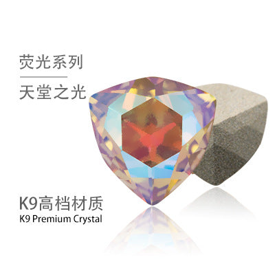 Fat triangle pointed bottom, special-shaped crystal diamond, tiger head glass diamond, clothing, shoes, bags, accessories, accessories, fat triangle rhinestone