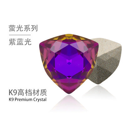Fat triangle pointed bottom, special-shaped crystal diamond, tiger head glass diamond, clothing, shoes, bags, accessories, accessories, fat triangle rhinestone
