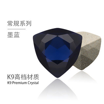 Fat triangle pointed bottom, special-shaped crystal diamond, tiger head glass diamond, clothing, shoes, bags, accessories, accessories, fat triangle rhinestone
