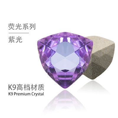 Fat triangle pointed bottom, special-shaped crystal diamond, tiger head glass diamond, clothing, shoes, bags, accessories, accessories, fat triangle rhinestone