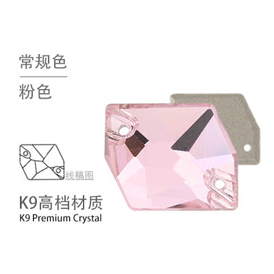 Flat Bottom Double Hole Special-Shaped Diamond - Super Flash AB Color Hand-Stitched Shoe Clothing Accessories