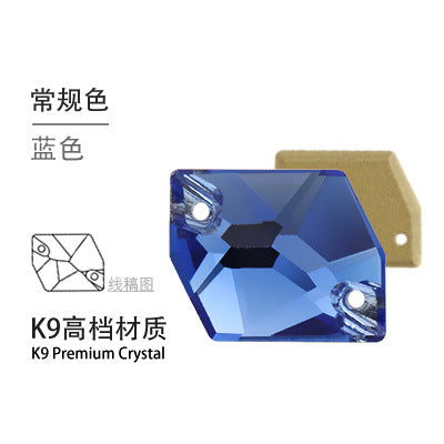 Flat Bottom Double Hole Special-Shaped Diamond - Super Flash AB Color Hand-Stitched Shoe Clothing Accessories