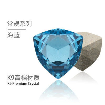 Fat triangle pointed bottom, special-shaped crystal diamond, tiger head glass diamond, clothing, shoes, bags, accessories, accessories, fat triangle rhinestone