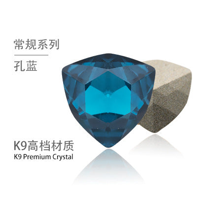 Fat triangle pointed bottom, special-shaped crystal diamond, tiger head glass diamond, clothing, shoes, bags, accessories, accessories, fat triangle rhinestone
