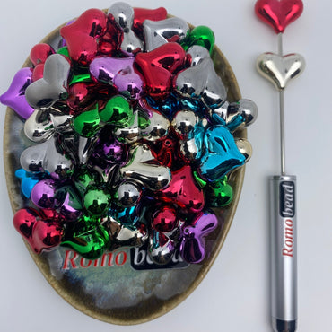 99. shiny heart beads - Romo bead