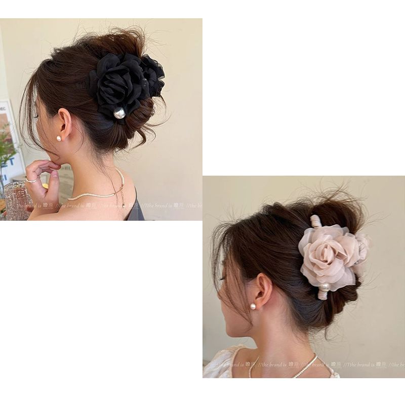 Encounter Spring Day~ Super Immortal Three-dimensional Flower Hairpin Female Head Grab Clip Large Shark Clip 2025 New High-end