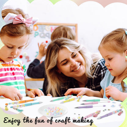 New Beaded Ballpoint Pens Plastic Beadable Pens Wedding Favors Birthday Party Gifts Student Stationery Pens