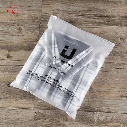 Biodegradable Eco Friendly Zipper Plastic Packaging Zip Lock Clear Poly PE Bag Printed Packaging Tshirt Clothes Bag Plastic Packing Bag for Clothing
