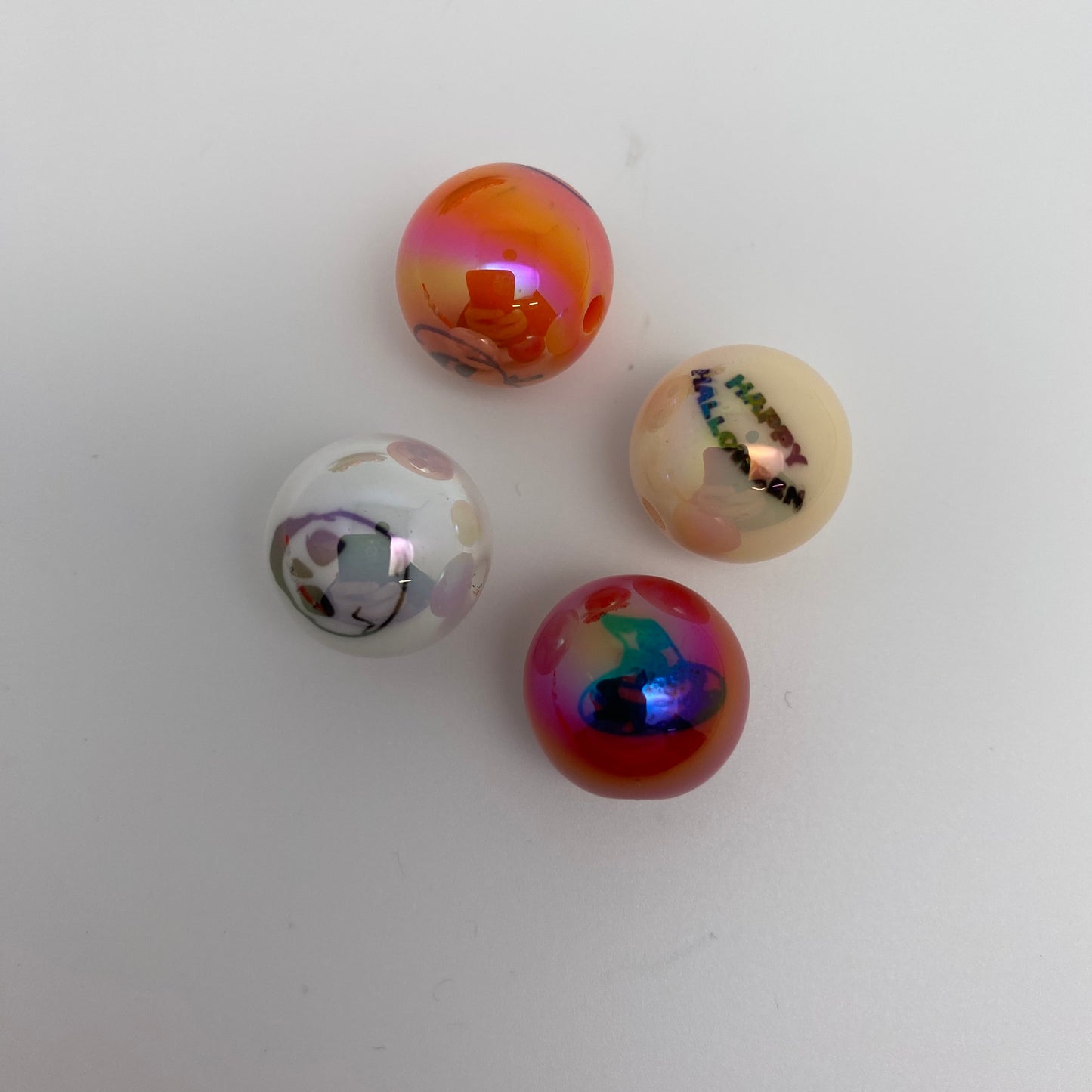 242. round uv printed halloween beads