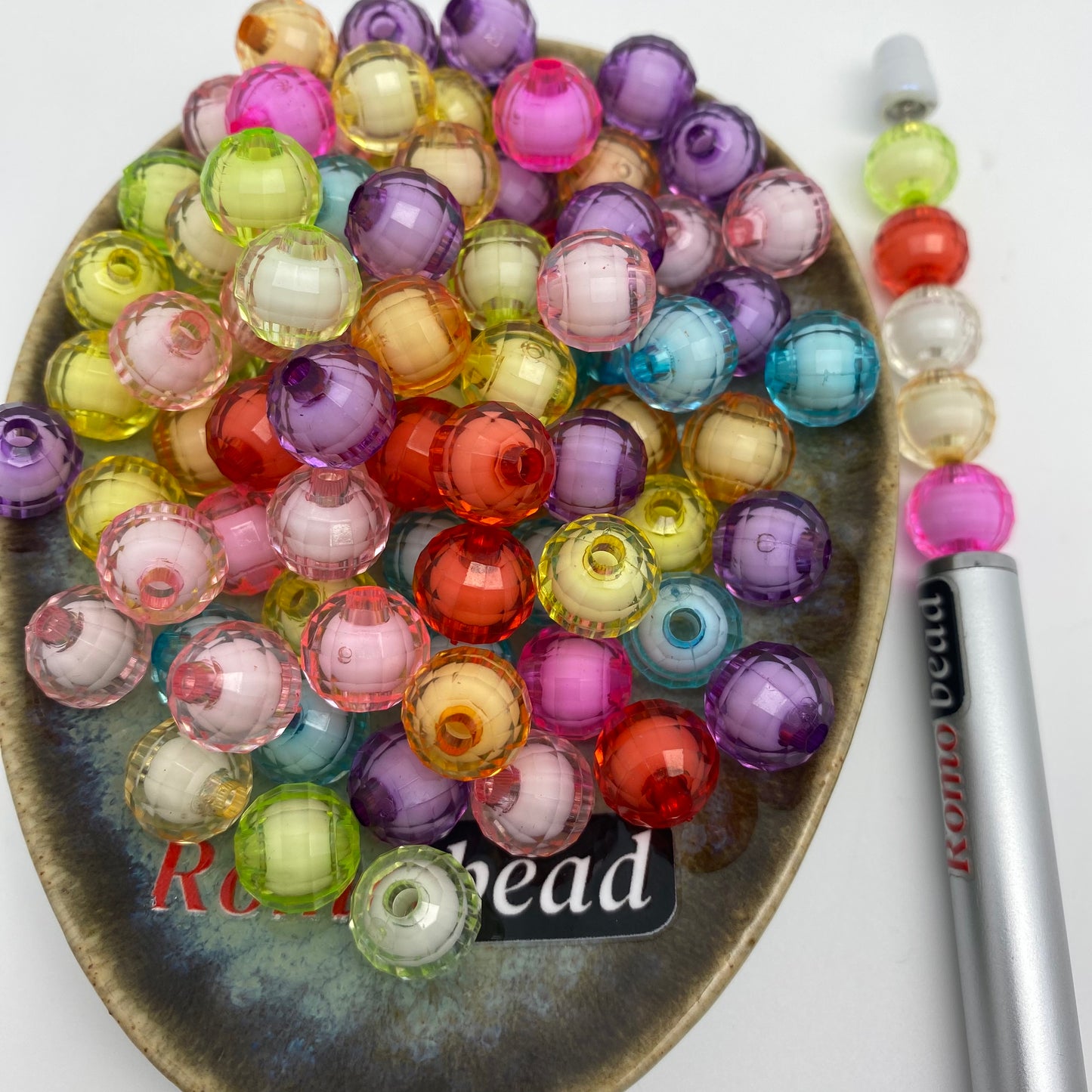 217. round disco 12mm beads