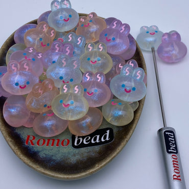 70. rabbit clear head beads