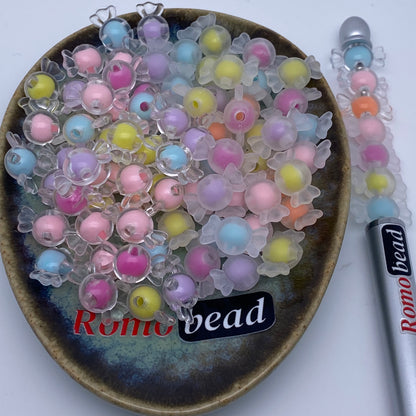 78. clear and frosted candy beads