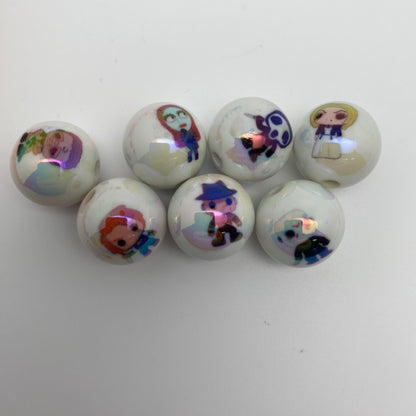 243. round uv printed halloween beads