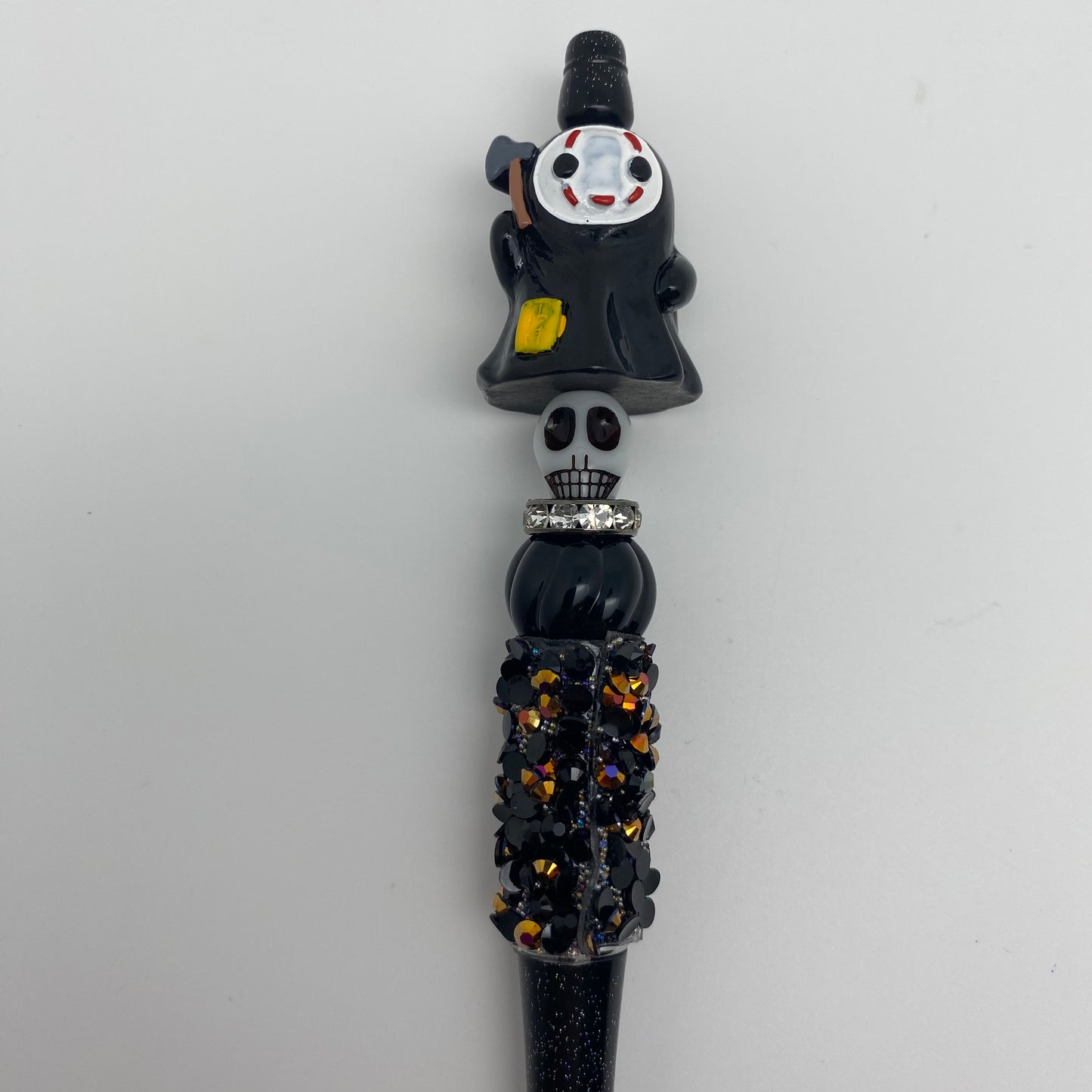 240.  black nightmare halloween beads