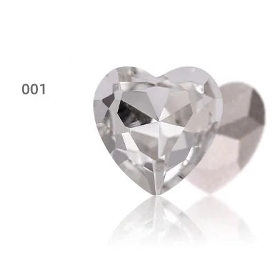 Heart Rhinestones Crystals Handcrafts DIY Rhinestones For Clothes Bags Glue On Nails Glass Strass Crystals 27mm crystal beads