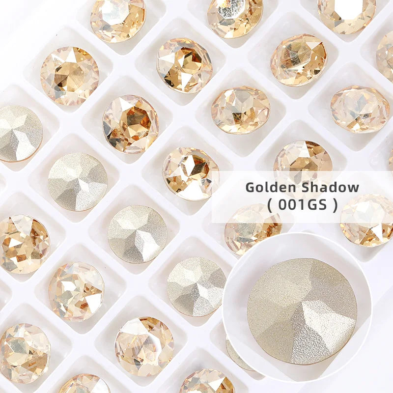 8mm Round Rhinestones Pointback Crystal Strass Garments Decoration DIY Rhinestones Glue On Bags Wedding Dress Decoration Stones