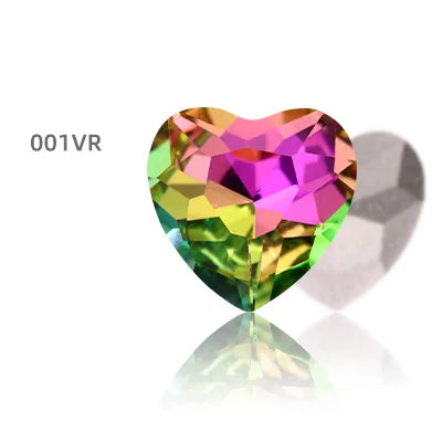 Heart Rhinestones Crystals Handcrafts DIY Rhinestones For Clothes Bags Glue On Nails Glass Strass Crystals 27mm crystal beads