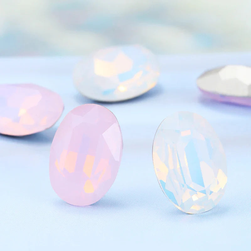 Oval Rhinestones Piontback Nail Art Rhinestones K9 Glass Strass Crystal Glue on Clothes Crystal Beads