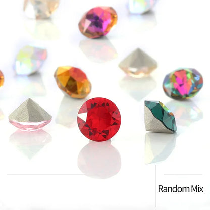 50pcs Crystal Stones Round Shape DIY Accessories Pointback Glass Strass 4mm Small Size Glue On Nails Rhinestones Crystal Rivoli