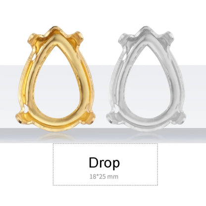 Drop Copper K9 Empty Claw Settings for Fancy Stones Golden Round Rhinestones Claw Silver Gold Firmly Set Rhinestones Base Claw