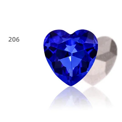 Heart Rhinestones Crystals Handcrafts DIY Rhinestones For Clothes Bags Glue On Nails Glass Strass Crystals 27mm crystal beads