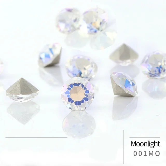50pcs Crystal Stones Round Shape DIY Accessories Pointback Glass Strass 4mm Small Size Glue On Nails Rhinestones Crystal Rivoli