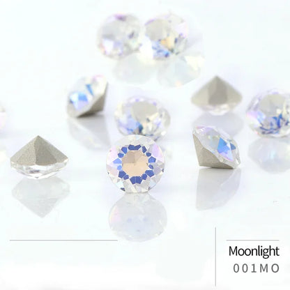 50pcs Crystal Stones Round Shape DIY Accessories Pointback Glass Strass 4mm Small Size Glue On Nails Rhinestones Crystal Rivoli