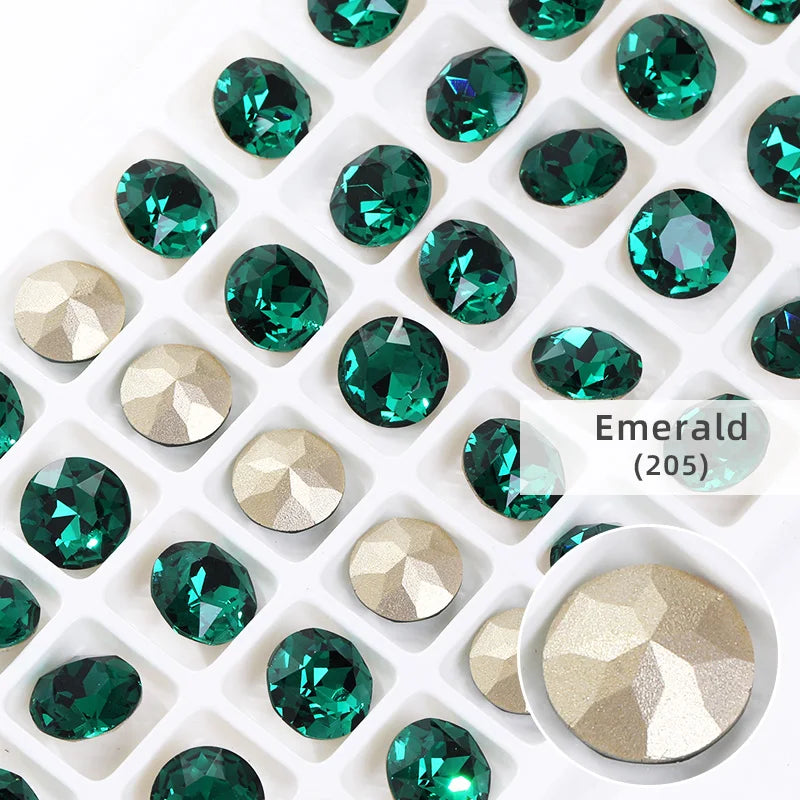 8mm Round Rhinestones Pointback Crystal Strass Garments Decoration DIY Rhinestones Glue On Bags Wedding Dress Decoration Stones