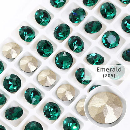8mm Round Rhinestones Pointback Crystal Strass Garments Decoration DIY Rhinestones Glue On Bags Wedding Dress Decoration Stones