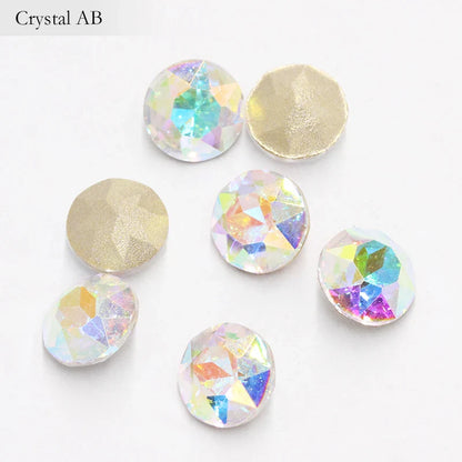 Pointback Crystal Loose Rhinestones for Clothes 20 Colors Mixed Gemstone Flower K9 Glass Strass Crystal Beads Glue on Nail Arts