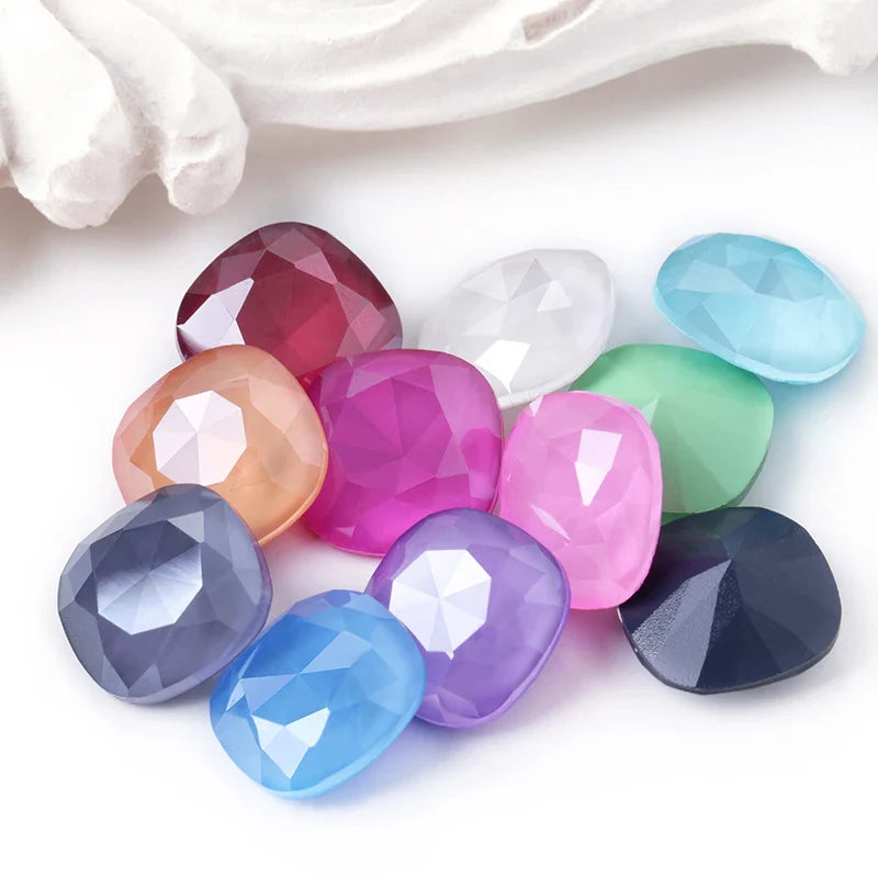 Square Shape Mocha Rhinestones Pointback Glass Strass Crystal New Arrival Glue On Nails Loose Stones Rhinestones