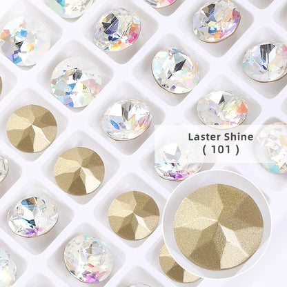 8mm Round Rhinestones Pointback Crystal Strass Garments Decoration DIY Rhinestones Glue On Bags Wedding Dress Decoration Stones