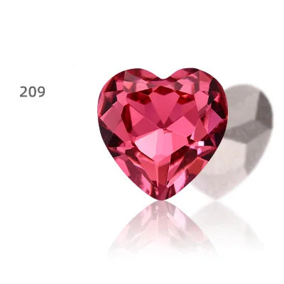 Heart Rhinestones Crystals Handcrafts DIY Rhinestones For Clothes Bags Glue On Nails Glass Strass Crystals 27mm crystal beads