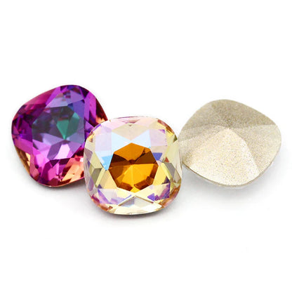 K9 Glass Crystals Crafts Pointback Loose Stones Square Crystals For Clothes Bags DIY Jewelry Decoration Garments Strass