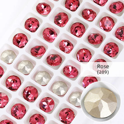8mm Round Rhinestones Pointback Crystal Strass Garments Decoration DIY Rhinestones Glue On Bags Wedding Dress Decoration Stones