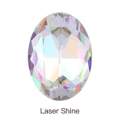 Oval Rhinestones Piontback Nail Art Rhinestones K9 Glass Strass Crystal Glue on Clothes Crystal Beads