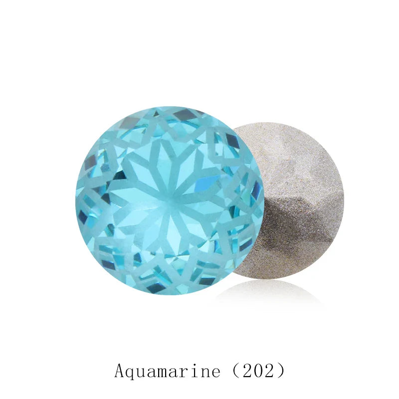 Round Glue On Rhinestones 10mm Pointback Stones DIY Crafts Shiny Glass Strass High Quality K9 Crystals