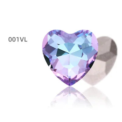 Heart Rhinestones Crystals Handcrafts DIY Rhinestones For Clothes Bags Glue On Nails Glass Strass Crystals 27mm crystal beads